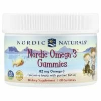 Nordic Naturals, Жевательные конфеты Nordic Omega-3 Gummies, со вкусом мандарина, 60 конфет