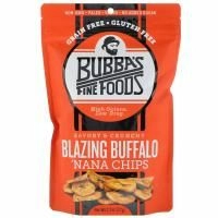 Bubba's Fine Foods, Банановые чипсы, пылающий буффало, 2,7 унций (77 г)