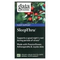 Gaia Herbs, SleepThru, 60 растительных, жидких Phyto-Caps