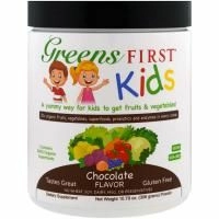 Greens First, Для детей, Коктейль с антиоксидантами и суперфудами, Шоколадный вкус, 10,79 унции (306 г)
