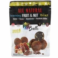 Nature's Wild Organic, All Natural, закуски из фруктов и орехов, фит-шарики, финики + какао + лесные орехи + турецкий кофе, 5,1 унции (144 г)