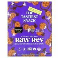 Raw Rev, Glo, темный шоколад с арахисовым маслом и морской солью, 1,6 унции (46 г) каждый