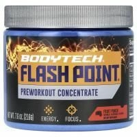 BodyTech, Flash Point, предтренировочный концентрат, со вкусом фруктового пунша, 216 г (7,6 унции)