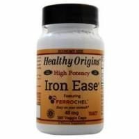 Healthy Origins, Железо облегченное (45 мг) 180 вег капсул