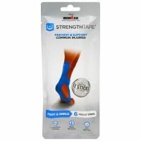 Strengthtape, Комплект Кинезиологической Ленты, для Ноги и Голеностопного сустава, 6 Нарезаных полосок
