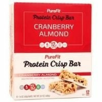 Purefit, Протеиновый хрустящий батончик Клюквенно-миндальный 12 батончиков