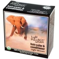 Light Mountain, Натуральный краситель для волос и кондиционер, светло русый, 4 унции (113 гр)