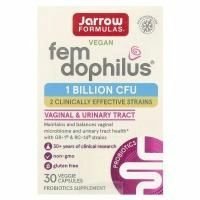 Jarrow Formulas, Fem Dophilus для женщин, 30 вегетарианских капсул