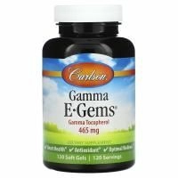 Carlson, Gamma E-Gems, 465 мг, 120 мягких таблеток