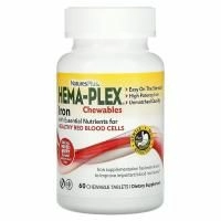 Nature's Plus, Hema-Plex, ягодное ассорти, 60 жевательных пастилок