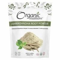 Organic Traditions, Порошок корня Ашваганды 7 унций