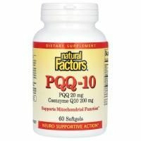Natural Factors, PQQ-10, пирролохинолинхинон 20 мг, коэнзим Q10 200 мг, 60 капсул