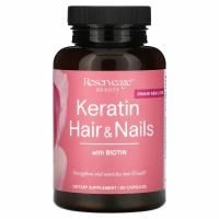 Reserveage Beauty, Кератин для волос и ногтей с биотином, 60 капсул