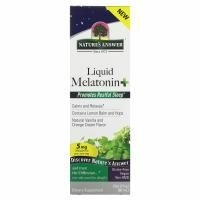 Nature's Answer, Liquid Melatonin +, крем с натуральной ванилью и апельсином, 5 мг, 60 мл (2 жидк. унц.)