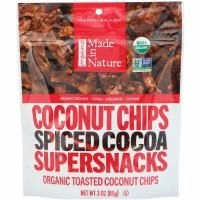 Made in Nature, Органические кокосовые чипсы, суперперекус со специями и какао, 3 унц. (85 г)