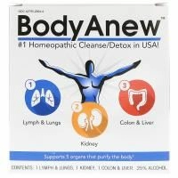 MediNatura, BodyAnew, гомеопатическое очищающее и детоксикационное средство, 3 бутылочки, каждая 1,69 ж.унц. (50 мл)