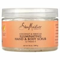 SheaMoisture, Осветляющий скраб для рук и тела с витамином E, кокосом и гибискусом, 340 г (12 унций)