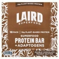 Laird Superfood, Протеиновый батончик Superfood + адаптогены, двойной шоколад с арахисовой пастой, 10 батончиков по 45 г (1,6 унции)