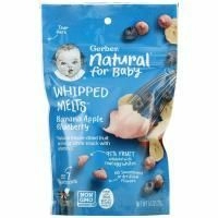 Gerber, Natural for Baby, взбитые смеси, для детей от 10 месяцев, банан, яблоко и голубика, 28 г (1 унция)