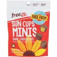 Free2B, Конфеты Sun Cups Minis, темный шоколад, 4,2 унций (119 г)