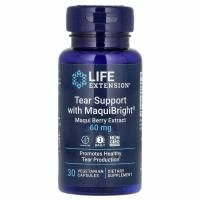 Life Extension, средство для поддержки функций слезных желез с MaquiBright, экстракт чилийской аристотелии, 60 мг, 30 растительных капсул