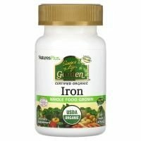 Nature's Plus, Источник жизни Сад, Железо, 30 веганских капсул