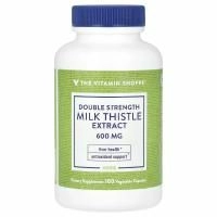 The Vitamin Shoppe, экстракт расторопши, двойная сила, 600 мг, 100 растительных капсул