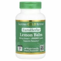 California Gold Nutrition, экстракт мелиссы, европейское качество, 500 мг, 180 растительных капсул