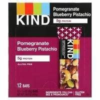 KIND Bars, Батончики Plus, гранат, фисташки, черника + антиоксиданты, 12 батончиков, 1,4 унции (40 г) каждый
