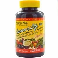 Nature's Plus, Мультивитаминная и минеральная добавка Source of Life 180 капсул