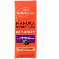 Wedderspoon, Лесной мёд манука Плюс, иммунитет, бузина с маслом арбузных семечек, 5 пакетиков, 1,1 унц. (30 г) каждый