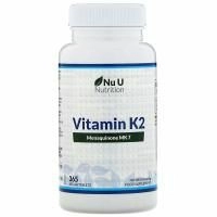 Nu U Nutrition, Витамин K2, 365 растительных таблеток