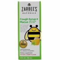 Zarbee's, Детский сироп от кашли и мокроты с темным медом, натуральный вишневый вкус, 4 ж. унц. (118 мл)