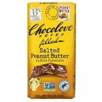 Chocolove, Арахисовая паста с начинкой в молочном шоколаде, 33% какао, 90 г (3,2 унции)