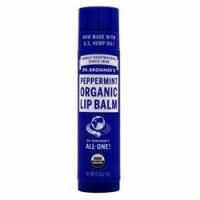 Dr. Bronner's, Органический бальзам для губ с мятой 0.15 унций