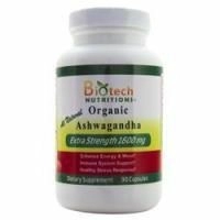 Biotech Nutritions, Органическая Ашваганда - Экстра дозировка 90 капсул