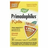 Nature's Way, Primadophilus, детский, апельсиновый, 3 млрд КОЕ, 30 жевательных таблеток