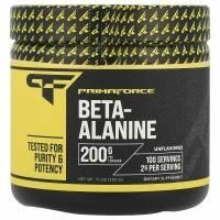 Primaforce, Бета-аланин, Без ароматизаторов, 200 г
