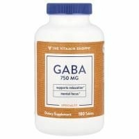 The Vitamin Shoppe, ГАМК, 750 мг, 180 таблеток