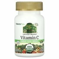NaturesPlus, Source of Life Garden, сертифицированный органический витамин C, 60 растительных капсул