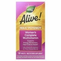Nature's Way, Alive! Max3 Potency, полный мультивитаминный комплекс для женщин, 90 таблеток