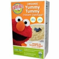 Earth's Best, Органическая овсяная каша Yummy Tummy быстрого приготовления, с кленовым сиропом и коричневым сахаром, 10 пакетиков, по 1,51 унции (43 гр) каждый