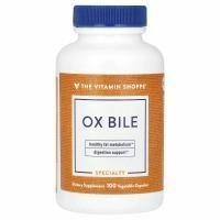 The Vitamin Shoppe, быковая желчь, 100 растительных капсул