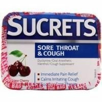 Sucrets, Пастилки от боли в горле и кашля Вишневый пар 18 пастилок