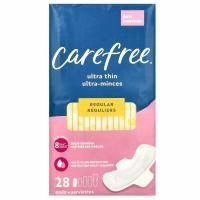 Carefree, ультратонкие, обычные с крылышками, 28 штук