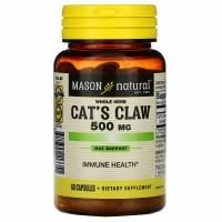 Mason Natural, Whole Herb Cat's Claw, 500 mg, 60 Capsules