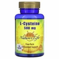 Nature's Life, L-цистеин, 500 мг, 100 капсул