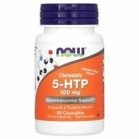 NOW Foods, 5-гидрокситриптофан, натуральный цитрусовый вкус, 100 мг, 90 жевательных таблеток
