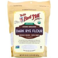 Bob's Red Mill, Органическая Темная ржаная мука каменного помола 20 унций