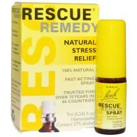 Bach, Оригинальные цветочные лекарства, Rescue Remedy, натуральный спрей для снятия стресса, 0,245 жидкой унции (7 мл)